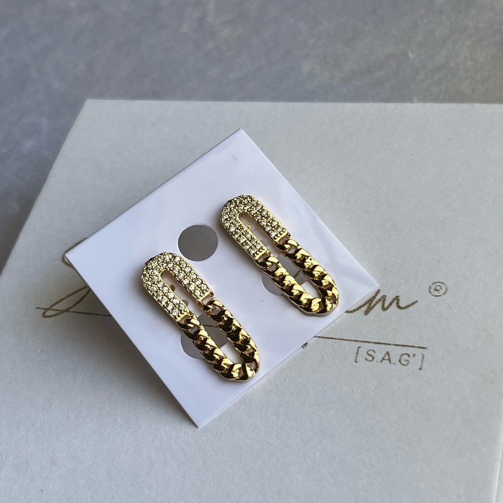 Elegant Gold Filled Chain Link Earrings